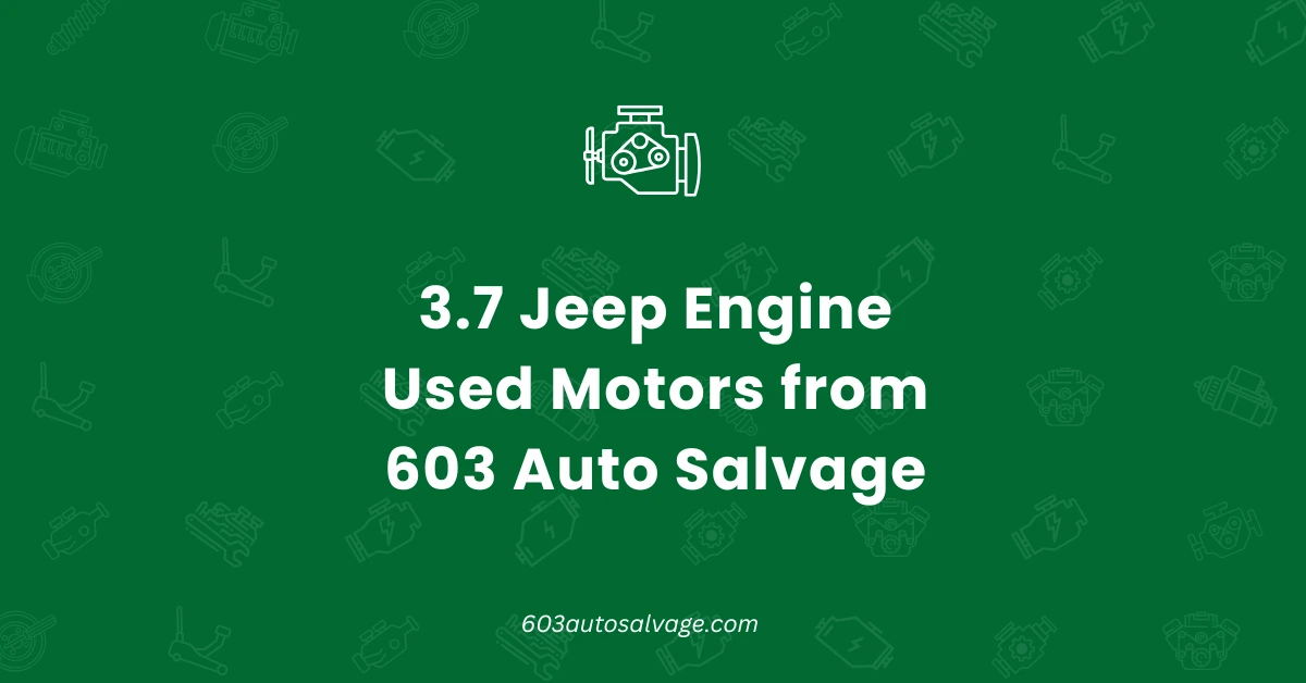 3.7 Jeep Engine