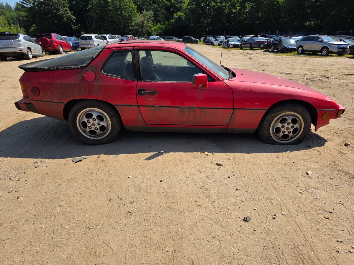 Porsche 924 Red Guards Red - passenger side rear quarter